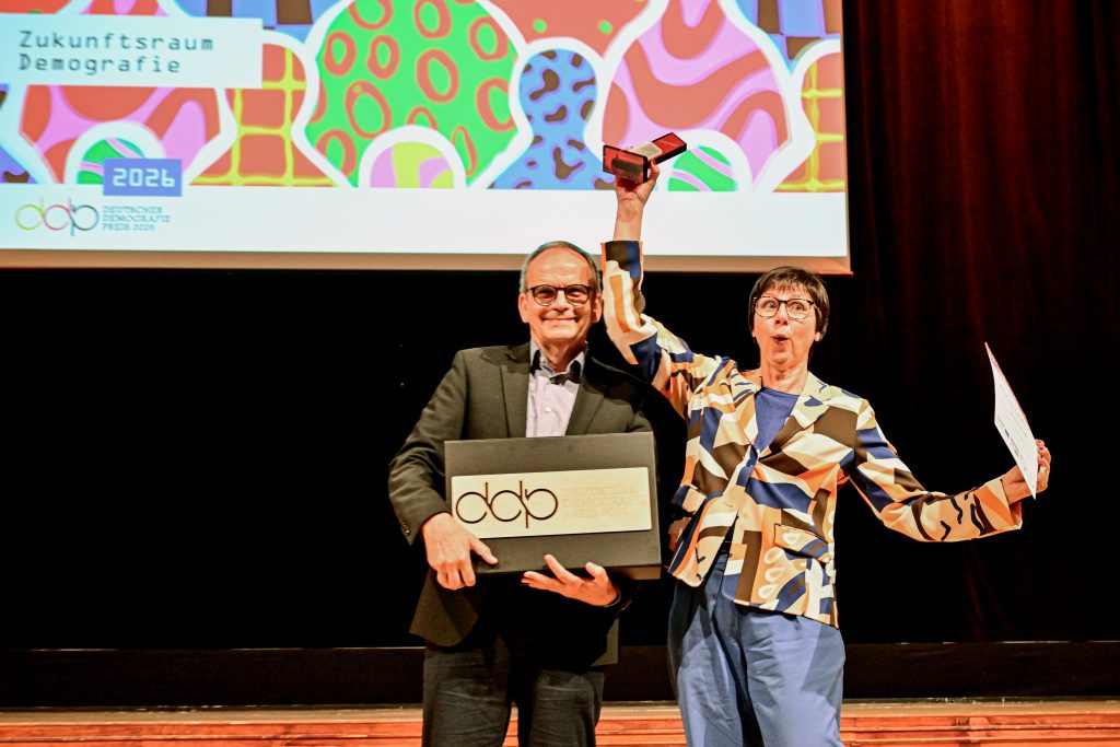 Verleihung des Deutschen Demografie Preises 2026 am 04.06.26 im Jenaer Volkshaus. Foto: Jürgen Scheere/DDP